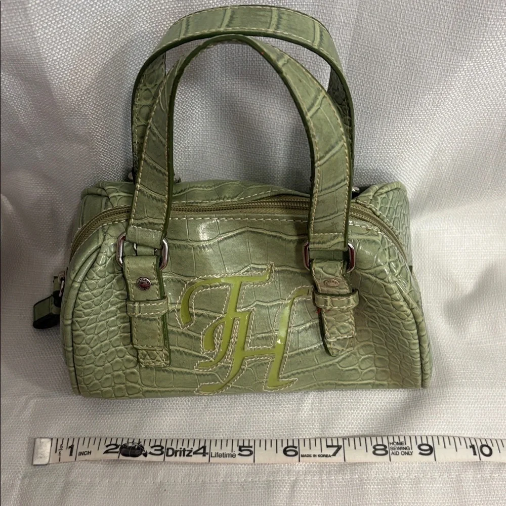 Vintage Tommy Hilfiger Faux Green Crocodile Handbag